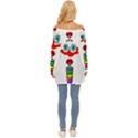 Animation-eyes-cartoon-cute-comic Off Shoulder Chiffon Pocket Shirt View4