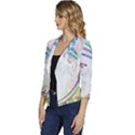 Maasai-man-people-abstract Women s Casual 3/4 Sleeve Spring Jacket View2