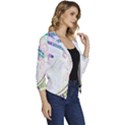 Maasai-man-people-abstract Women s Casual 3/4 Sleeve Spring Jacket View3