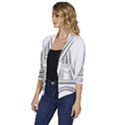 Eiffel-tower-france-flag-tower- Women s Draped Front 3/4 Sleeve Shawl Collar Jacket View2