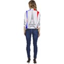 Eiffel-tower-france-flag-tower- Women s Draped Front 3/4 Sleeve Shawl Collar Jacket View4