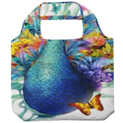 Bird-peafowl-painting-drawing-feather-birds Foldable Grocery Recycle Bag