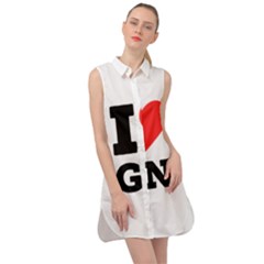 I Love Gin Sleeveless Shirt Dress by ilovewhateva