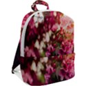Pink Flower Zip Up Backpack View2