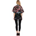 Pink Peony  Flower Women s Batwing Button Up Shirt View4