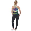 Aurora Borealis Polar Northern Lights Natural Phenomenon North Night Mountains Cross Neck Velour Top View2