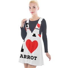I Love Carrots  Plunge Pinafore Velour Dress
