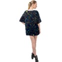 Colorful Abstract Pattern Creative Colorful Line Linear Background Oversized Chiffon Top View2