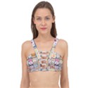 Pattern Texture Multi Colored Variation Cage Up Bikini Top View1
