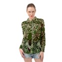 Texture Ornament Pattern Seamless Paisley Long Sleeve Chiffon Shirt View1