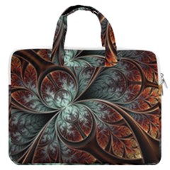 Abstract Pattern Design Art Wallpaper Tracery Texture Macbook Pro 16  Double Pocket Laptop Bag  by danenraven