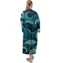 Waves Ocean Sea Abstract Whimsical Abstract Art Maxi Velvet Kimono View2