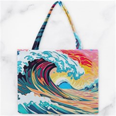 Ai Generated Waves Ocean Sea Tsunami Nautical Blue Sea (2) Mini Tote Bag