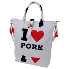 I Love Pork  Buckle Top Tote Bag by ilovewhateva