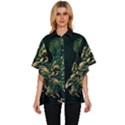 Angry Male Lion Women s Batwing Button Up Shirt View1