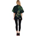 Angry Male Lion Women s Batwing Button Up Shirt View4