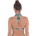 Waves Wave Ocean Sea Abstract Whimsical Abstract Art Halter Neck Bikini Top View2