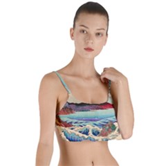 Wave Japanese Mount Fuji Woodblock Print Ocean Layered Top Bikini Top 
