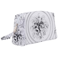 Vintage Design Line Art Frame Antique Old Retro Wristlet Pouch Bag (large)