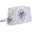 Vintage Design Line Art Frame Antique Old Retro Wristlet Pouch Bag (Large) View1