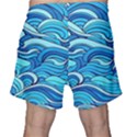 Pattern Ocean Waves Blue Nature Sea Abstract Men s Shorts View2