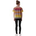 Neopolitan Horizontal Lines Strokes Kids  Short Sleeve Shirt View2