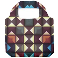 Symmetry Geometric Pattern Texture Foldable Grocery Recycle Bag