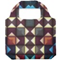 Symmetry Geometric Pattern Texture Foldable Grocery Recycle Bag View1