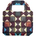 Symmetry Geometric Pattern Texture Foldable Grocery Recycle Bag View2