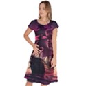 Ship Pirate Adventure Landscape Ocean Sun Heaven Classic Short Sleeve Dress View1