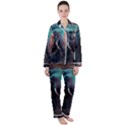 Elephant Tusks Trunk Wildlife Africa Women s Long Sleeve Satin Pajamas Set	 View1