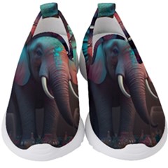 Elephant Tusks Trunk Wildlife Africa Kids  Slip On Sneakers