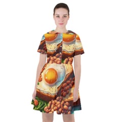 Breakfast Egg Beans Toast Plate Sailor Dress