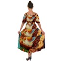 Breakfast Egg Beans Toast Plate Shoulder Straps Boho Maxi Dress  View2
