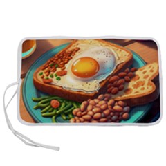 Breakfast Egg Beans Toast Plate Pen Storage Case (s) by Ndabl3x