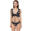 Background Dots Circles Graphic Low Cut Ruffle Edge Bikini Set View1