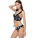 Background Dots Circles Graphic Low Cut Ruffle Edge Bikini Set View2