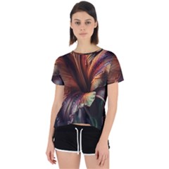 Flower Orange Lilly Open Back Sport Tee