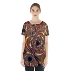 Geometric Art Fractal Abstract Art Skirt Hem Sports Top