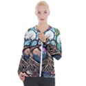 Tree Colourful Casual Zip Up Jacket View1