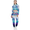 Wave Ocean Sea Tsunami Nautical Nature Water Cropped Zip Up Lounge Set View1