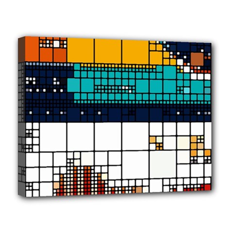 Abstract Statistic Rectangle Classification Canvas 14  X 11  (stretched)