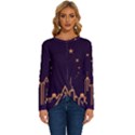 Skyscraper-town-urban-towers Long Sleeve Crew Neck Pullover Top View1