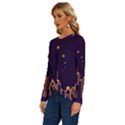 Skyscraper-town-urban-towers Long Sleeve Crew Neck Pullover Top View2