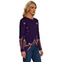 Skyscraper-town-urban-towers Long Sleeve Crew Neck Pullover Top View3