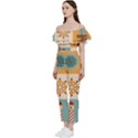 Nautical-elements-collection Off Shoulder Ruffle Top Jumpsuit View2