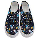 Seamless-adventure-space-vector-pattern-background Women s Classic Low Top Sneakers View1