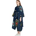 Monster-alien-pattern-seamless-background Women s Hooded Rain Ponchos View2