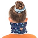 Cute Astronaut Cat With Star Galaxy Elements Seamless Pattern Face Covering Bandana (Kids) View2