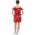 Geometry Mathematics Cube Ruffle Cut Out Chiffon Playsuit View2